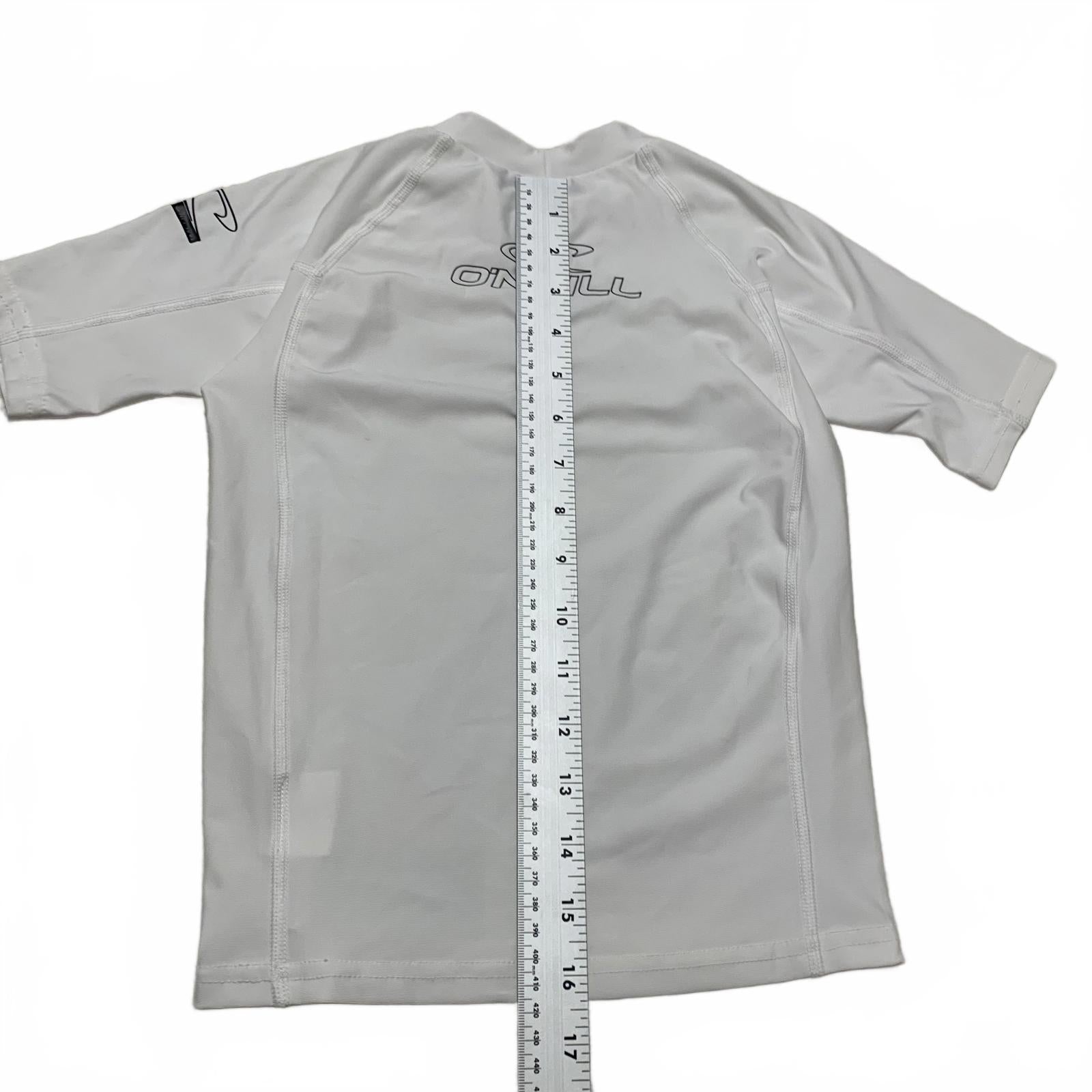 Traje de baño O'Neill Performance Fit para niños, talla 8, color blanco, con protección solar y contra erupciones UV