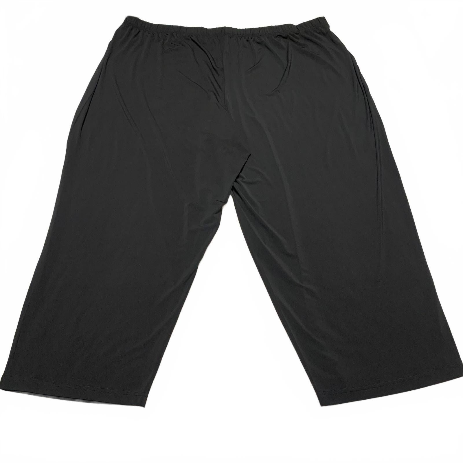 Capris negros de Jessica London para mujer, talla 30/32, cintura de 49"