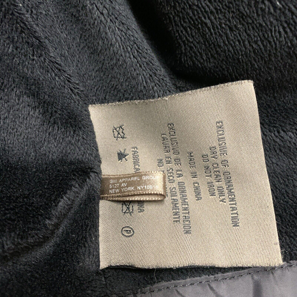 MARC New York Andrew Marc Abrigo acolchado de invierno negro de piel sintética XL para mujer