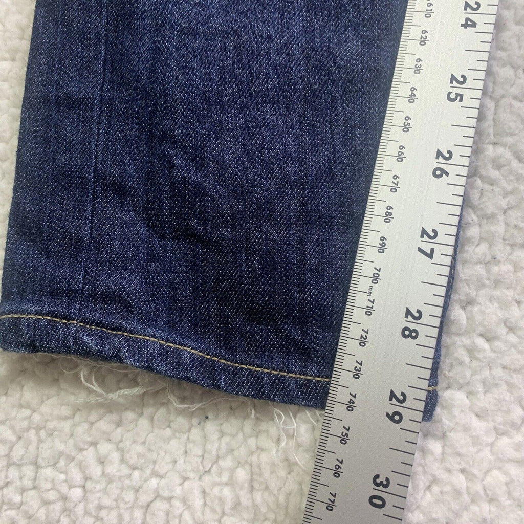 Jeans Paige Skyline para mujer, talla 26, ajustados, con pierna al tobillo, tiro bajo, desgastados, ancho 28 x 29 L