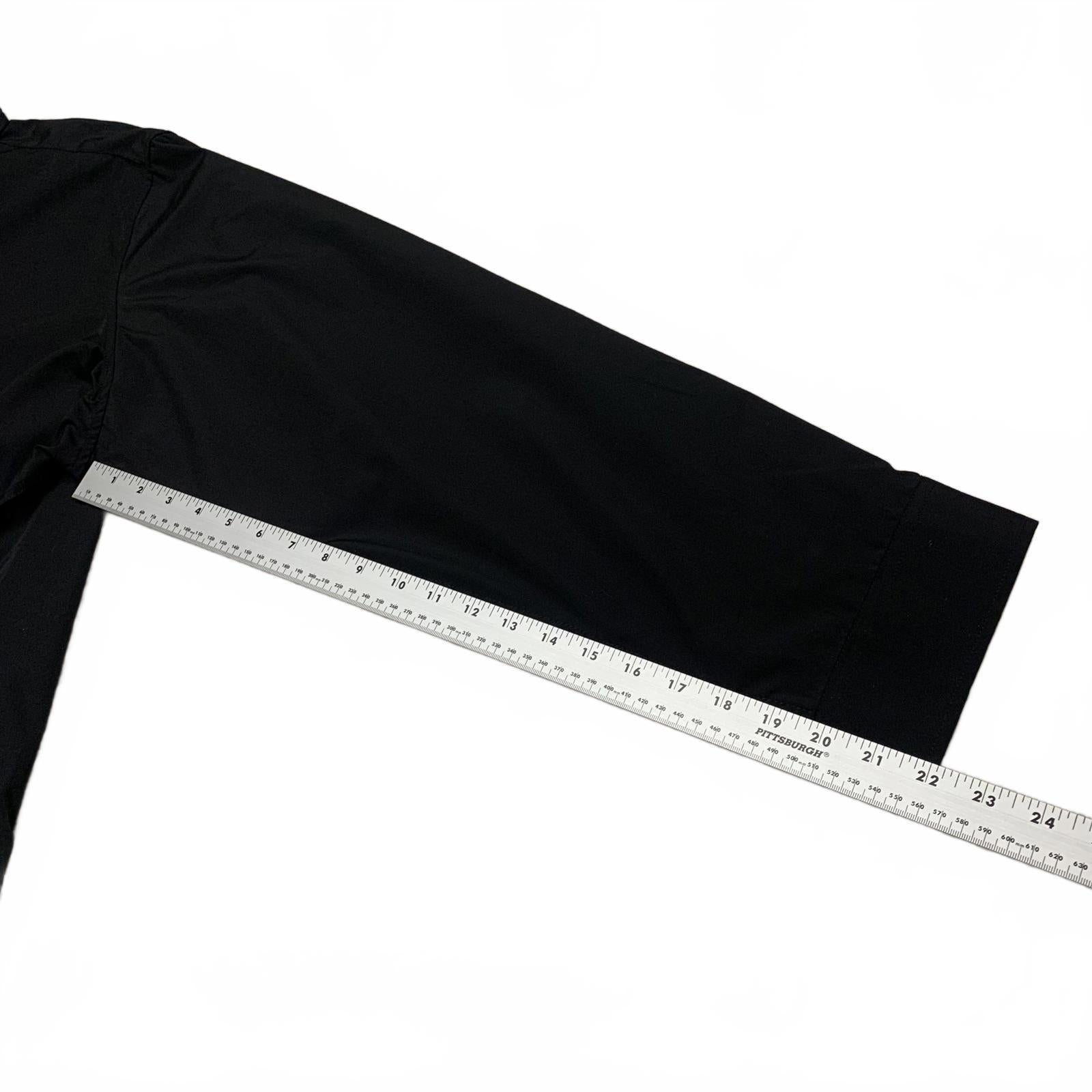 Camisa de manga larga con botones negra Paul Jones para hombre, talla 4XL