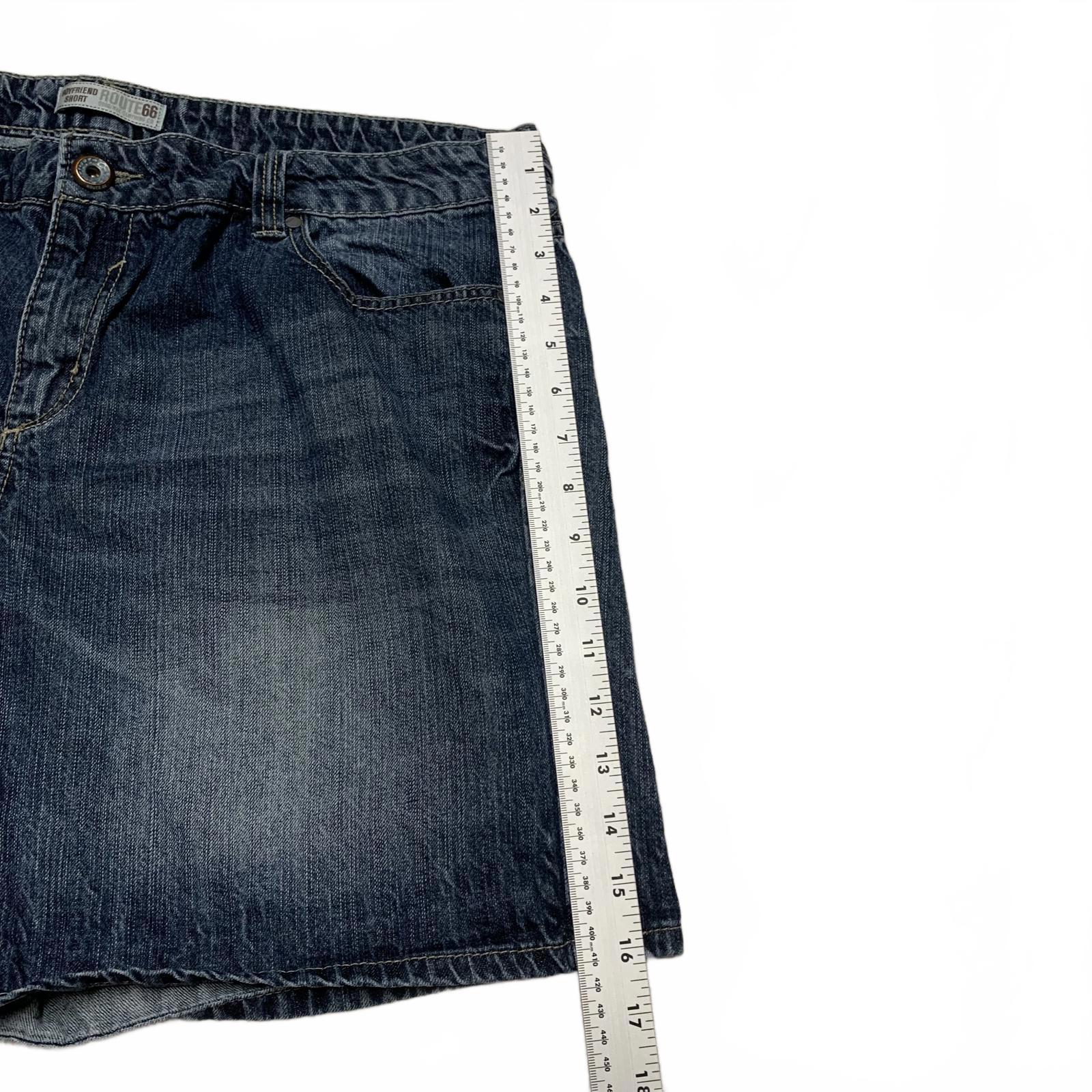 Pantalones cortos vaqueros desgastados azules Route 66 para mujer, talla 16, talla 37