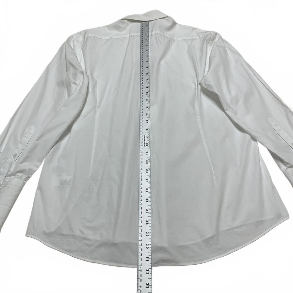 Camisa de vestir ajustada con botones para hombre, color negro y marrón, talla 17, 100 % algodón egipcio, 1826