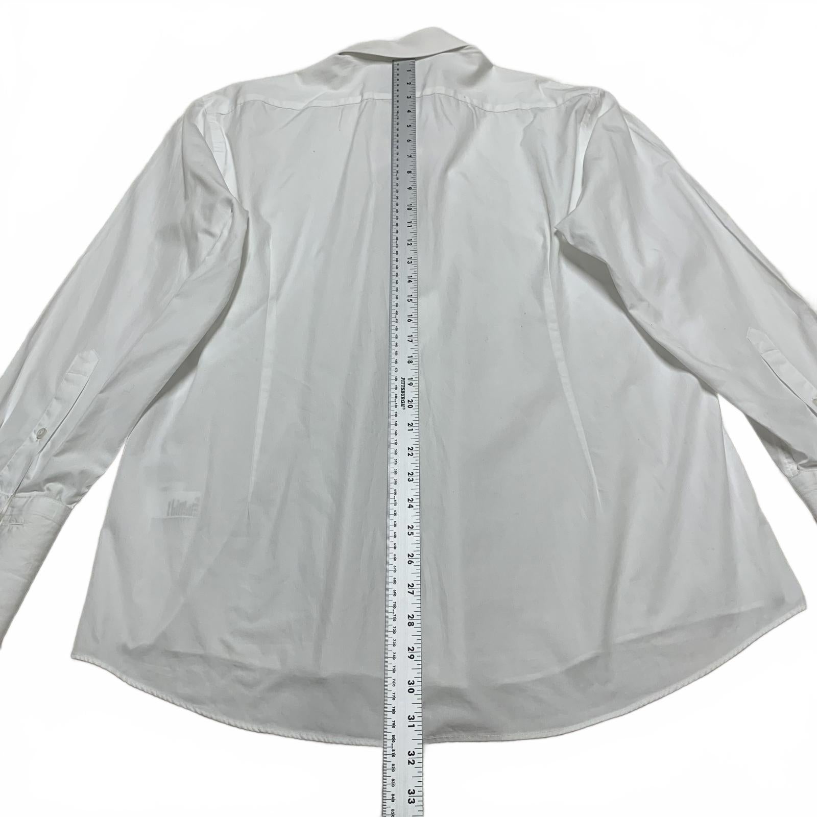 Camisa de vestir ajustada con botones para hombre, color negro y marrón, talla 17, 100 % algodón egipcio, 1826