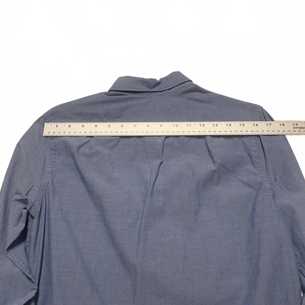 Camisa de mezclilla suave azul claro con botones Goodfellow &amp; Co para hombre, talla pequeña