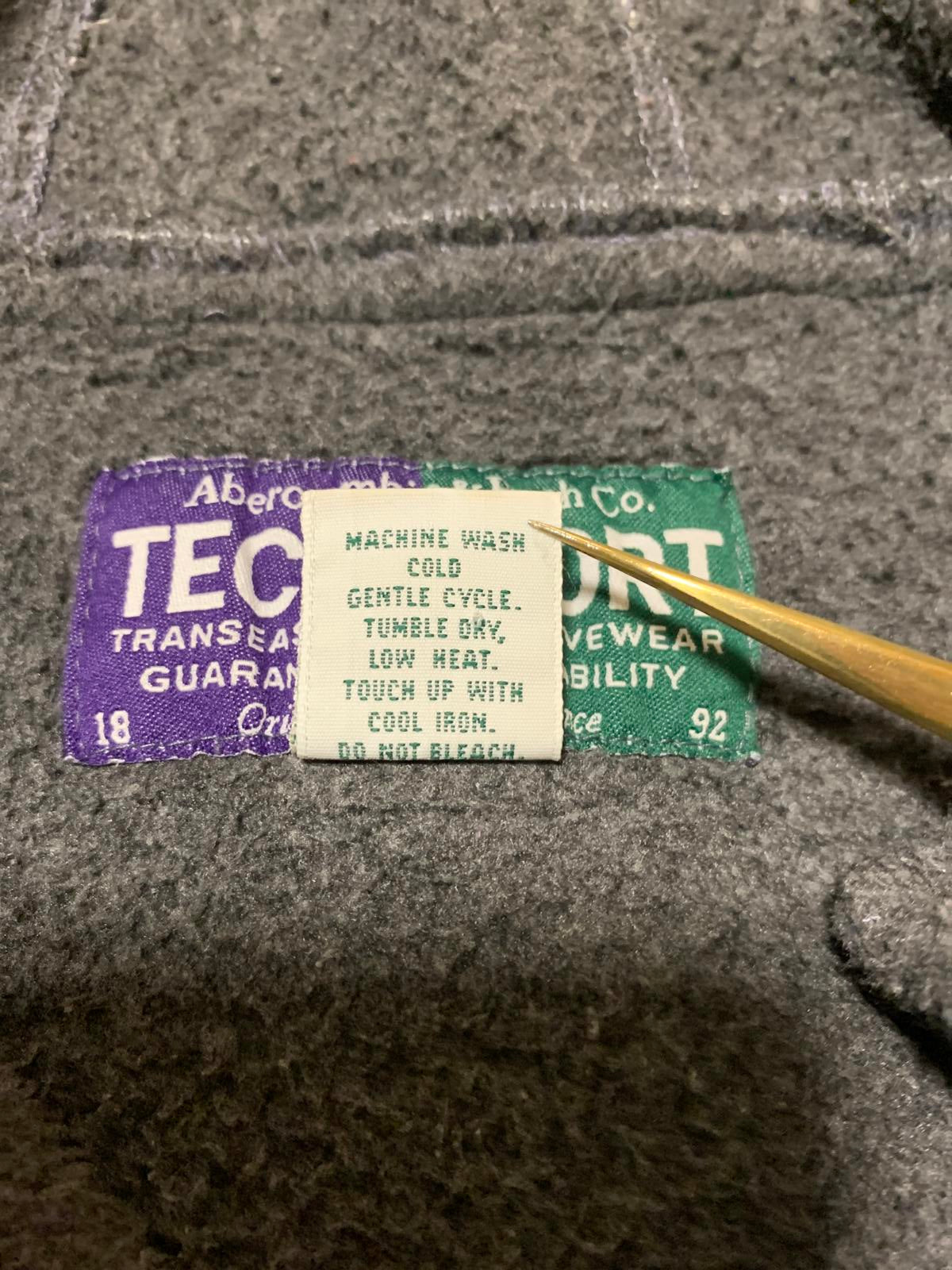 Chaqueta deportiva vintage de polar con capucha Abercrombie &amp; Fitch Techsport para hombre, talla L