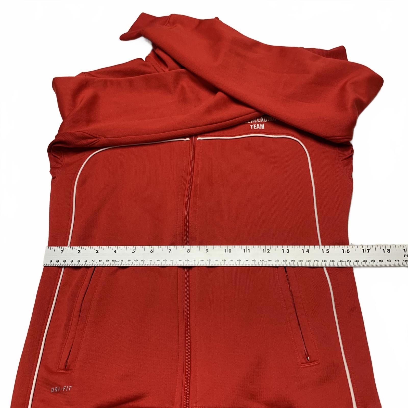 Chaqueta deportiva Nike Dri-Fit roja con cremallera completa para hombre, talla mediana