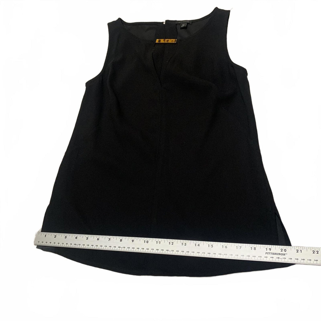 Blusa negra sin mangas Ann Taylor para mujer, talla extra pequeña