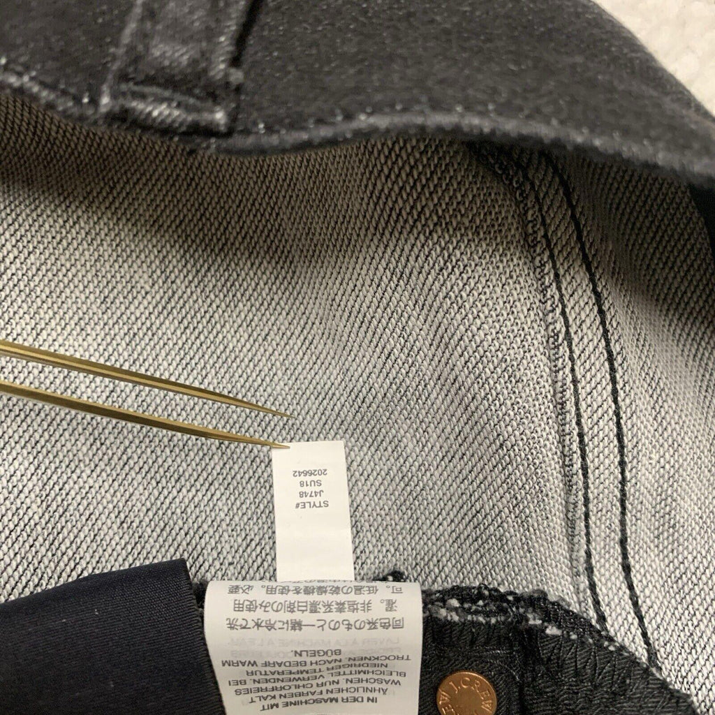 Vaqueros ajustados de tiro alto J.Crew para mujer, talla 27, negros, elásticos