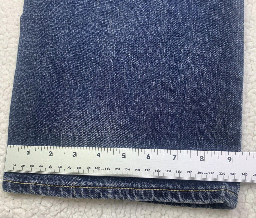 Vaqueros de mezclilla de calidad X2 para hombre, talla W31 L30, corte de bota azul