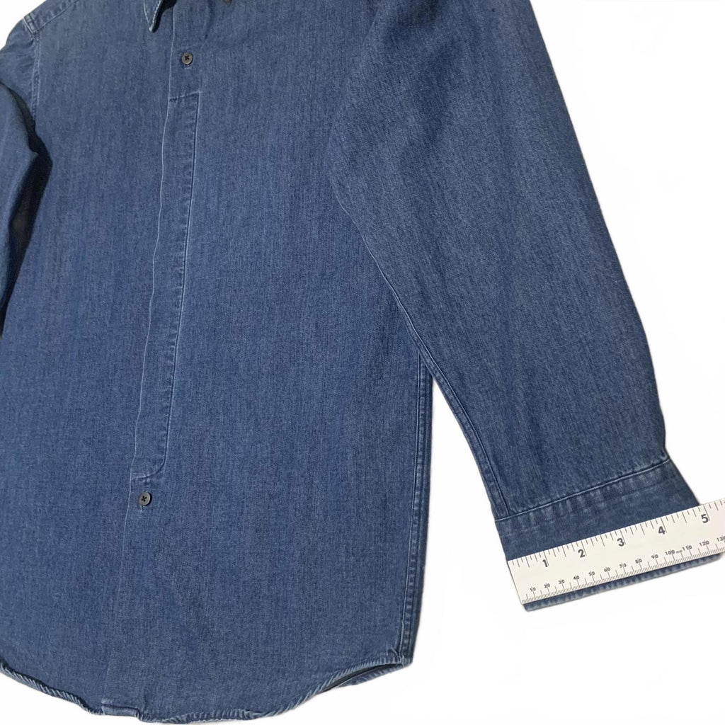 Camisa vaquera clásica VTG de los años 90 de Bill Robinson para hombre, talla M, fabricada en Hong Kong.