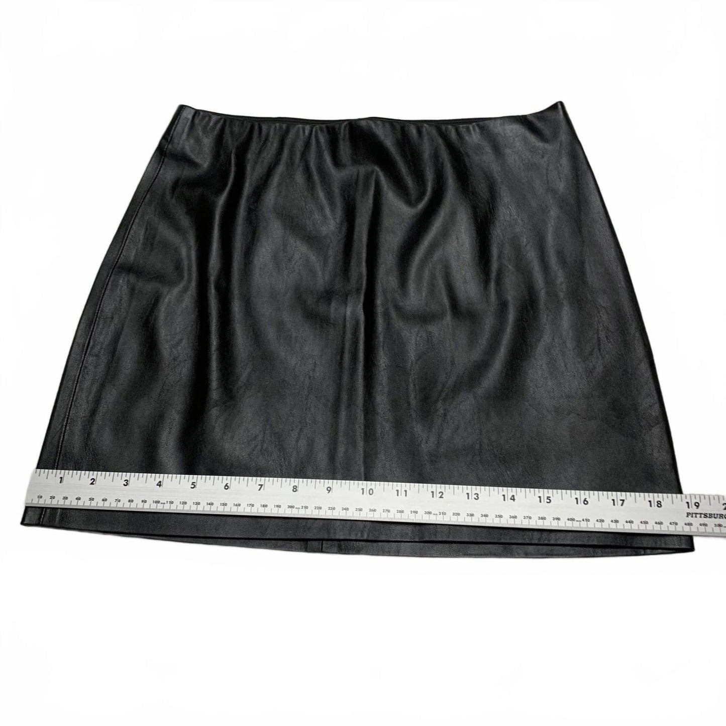 Shinestar Womens Size Medium Black Faux Leather Mini Skirt - Size M