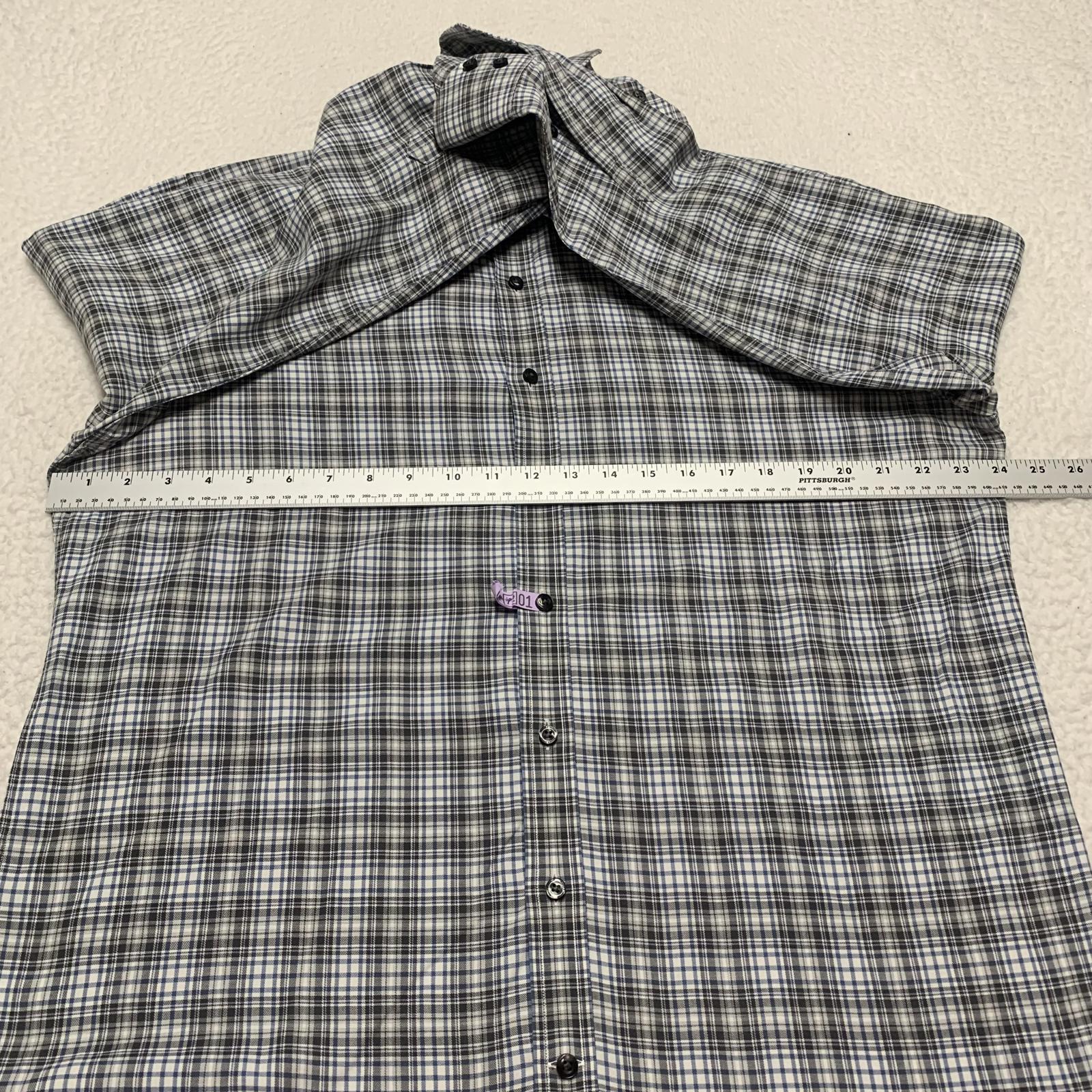Camisa clásica a cuadros negra y gris para hombre, talla grande, de Maker Company