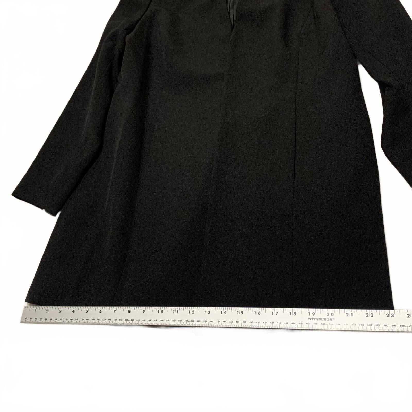 Chaqueta blazer negra abierta para mujer Kasper, talla 12, forrada, para trabajo y oficina