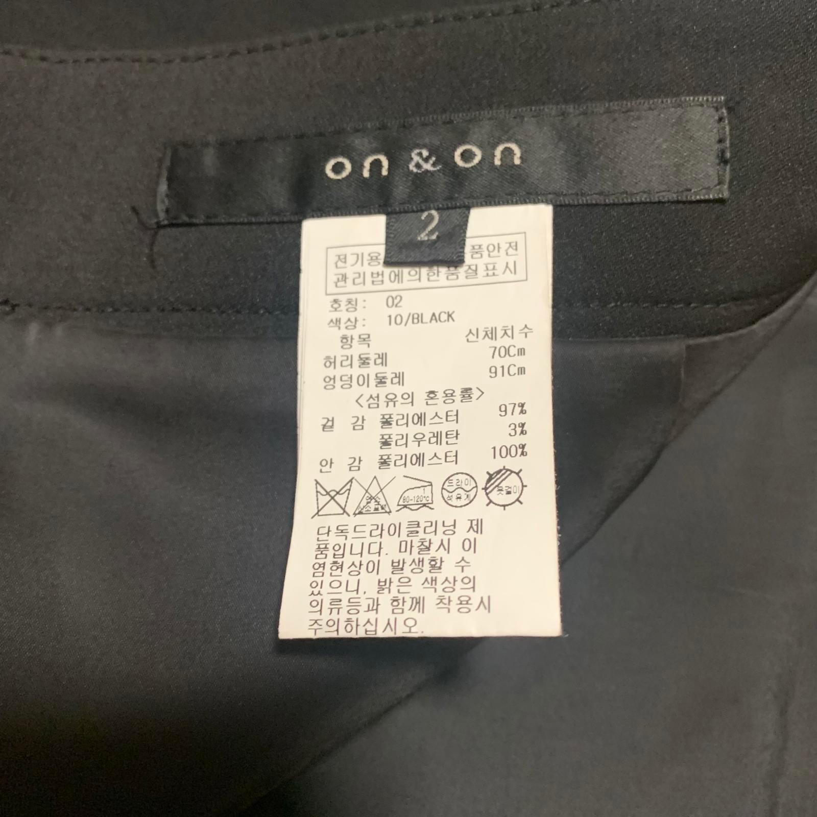 Minifalda negra de corte A para mujer de On &amp; On, talla 2