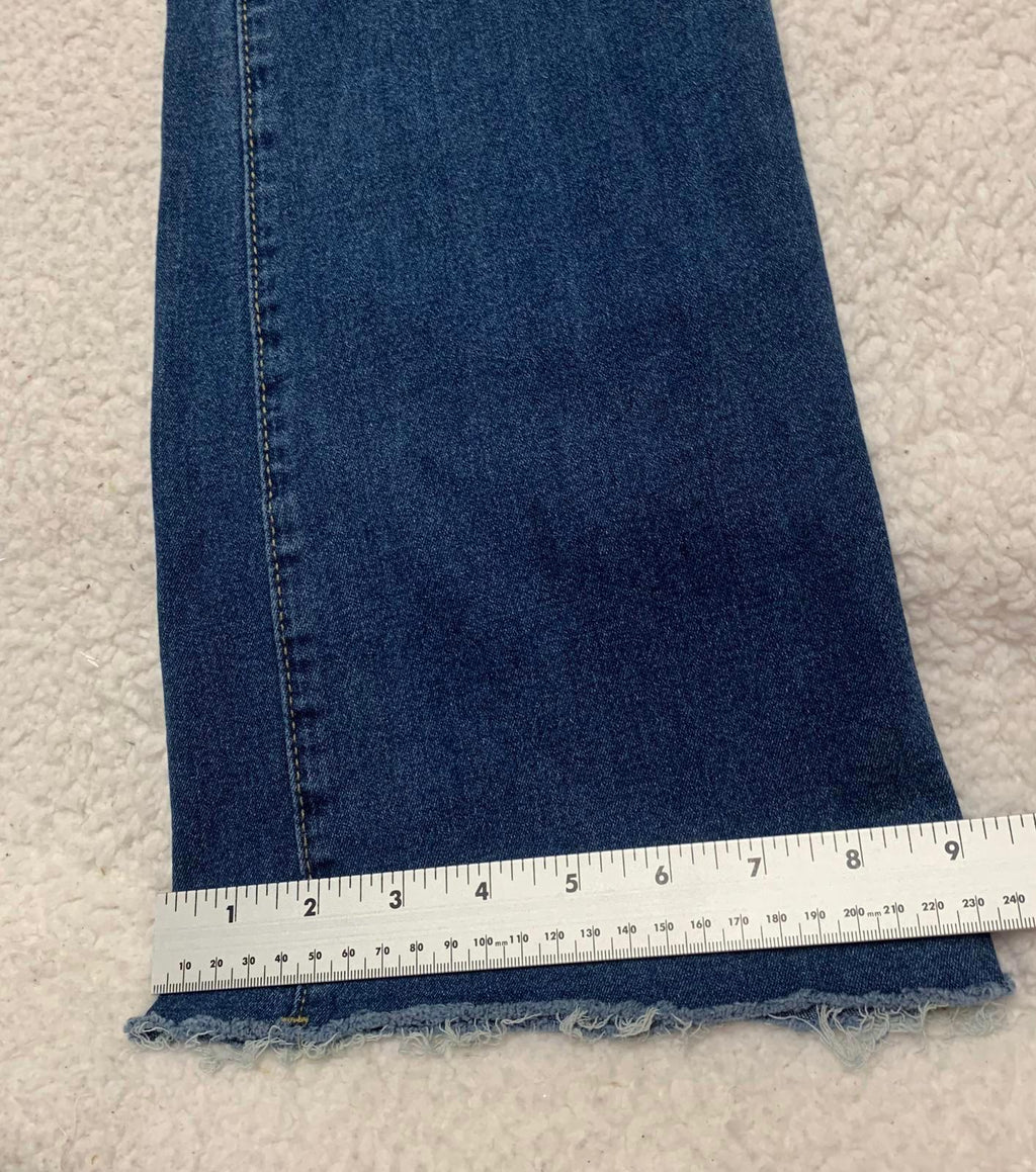 Overol de mezclilla para mujer, talla pequeña, pantalones vaqueros azules con piernas acampanadas