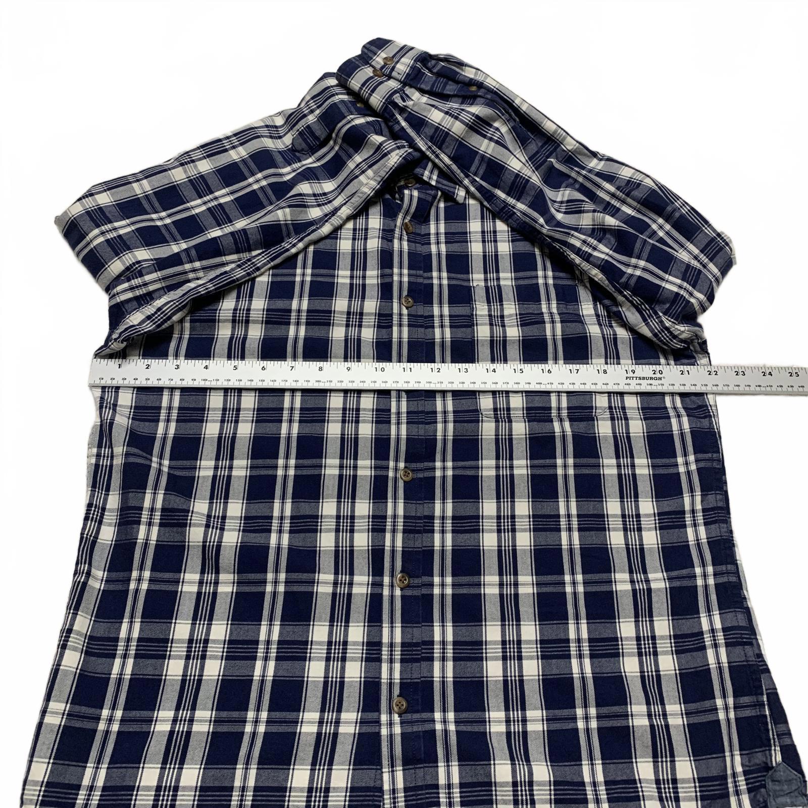 Camisa Banana Republic de cuadros azul marino con botones y corte ajustado para hombre, talla grande