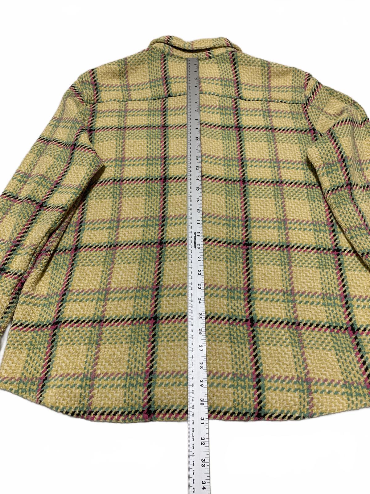 Chaqueta de cuadros tejidos con botones para mujer de Urban Outfitters, talla XL, estilo bohemio-chic, India