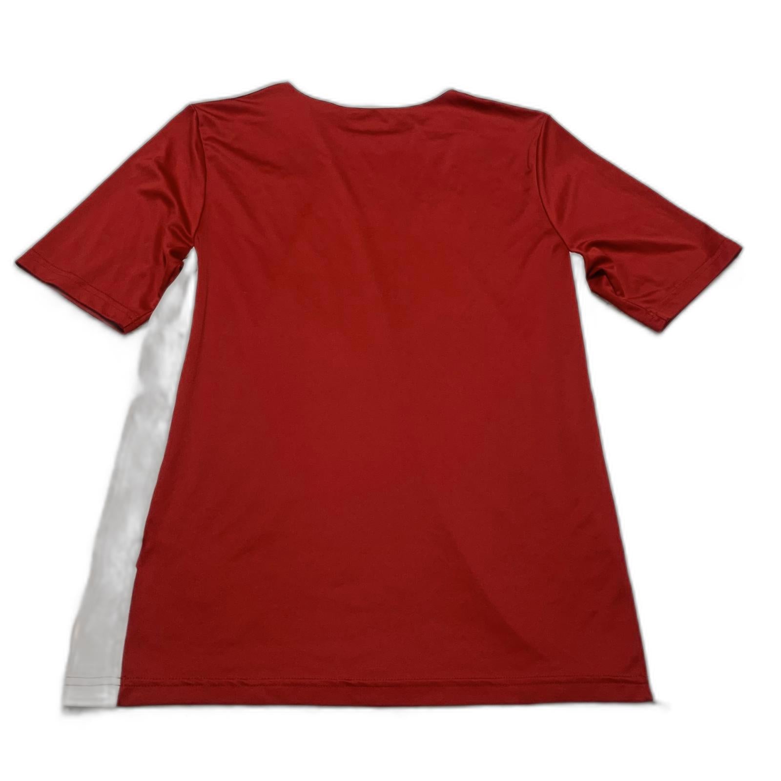 Camiseta de fútbol unisex para niños Adidas, talla extragrande, color rojo Clima Cool