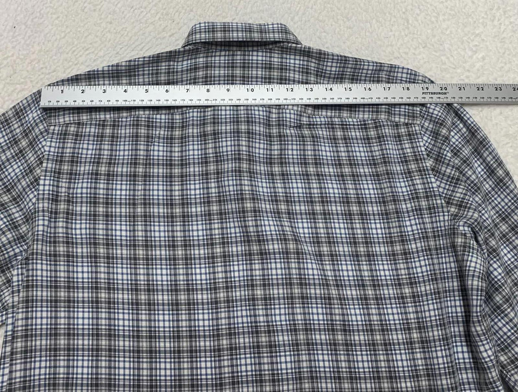 Camisa clásica a cuadros negra y gris para hombre, talla grande, de Maker Company