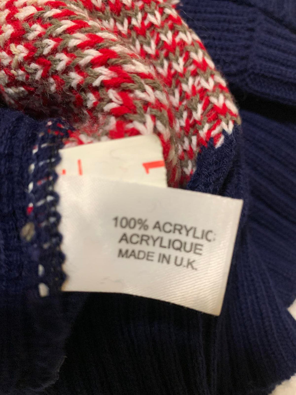 Suéter navideño azul marino USCO para hombre, talla XXL, con estampado festivo de Papá Noel