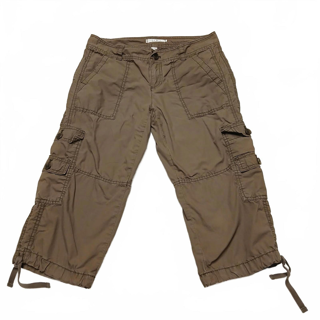 Capris cargo Ann Taylor Loft para mujer, talla 4, marrón pequeño, para aventuras de acampada al aire libre