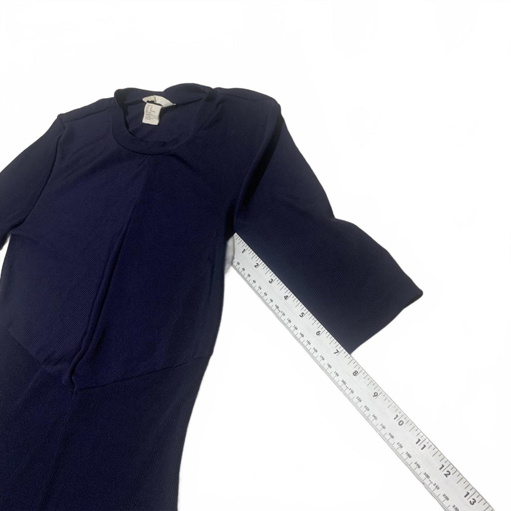 Vestido azul marino de longitud media con mangas cortas de H&amp;M para mujer, talla mediana
