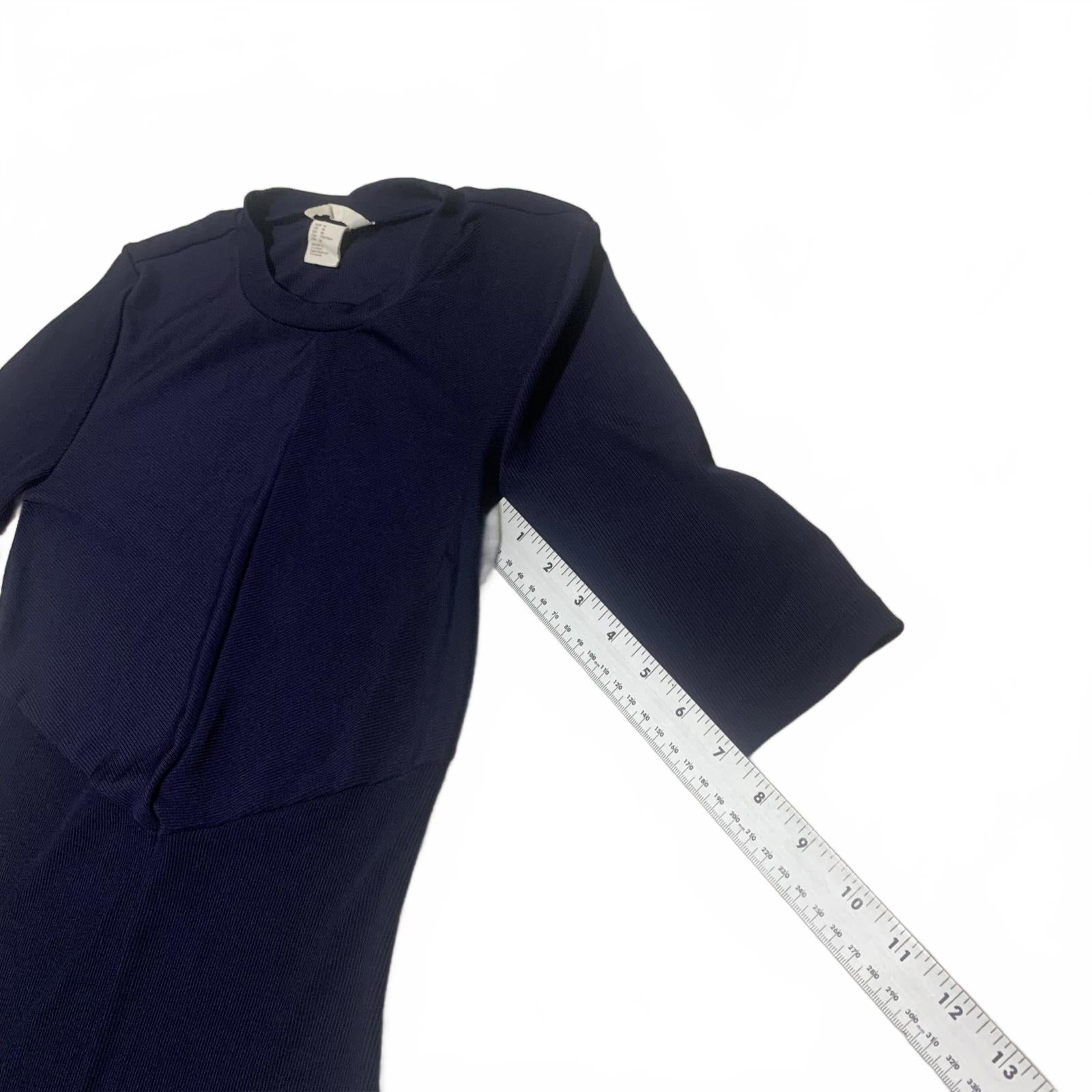 Vestido azul marino de longitud media con mangas cortas de H&amp;M para mujer, talla mediana