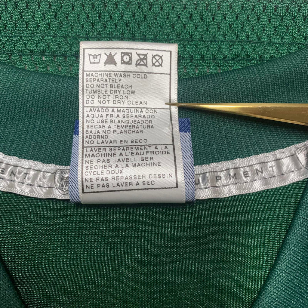 Camiseta de fútbol americano Reebok Esposito de los New York Jets, talla 39, verde, NFL, para uso en el campo, de VTG