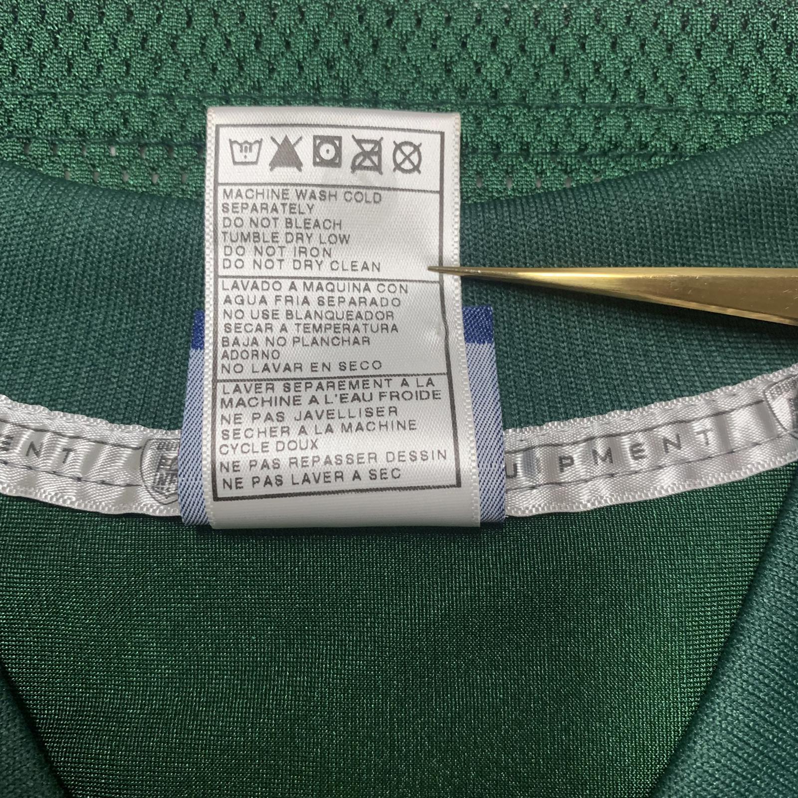 Camiseta de fútbol americano Reebok Esposito de los New York Jets, talla 39, verde, NFL, para uso en el campo, de VTG