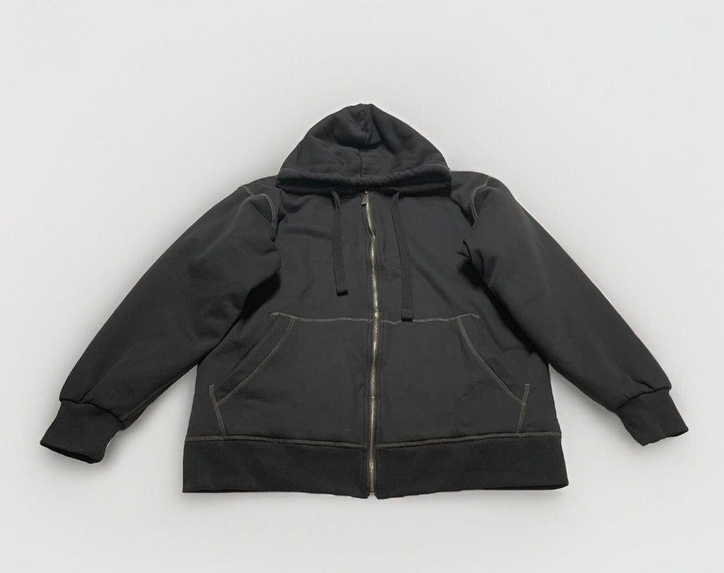 Chaqueta con capucha y forro de sherpa suave negra grande para hombre de Smith's Work Wear