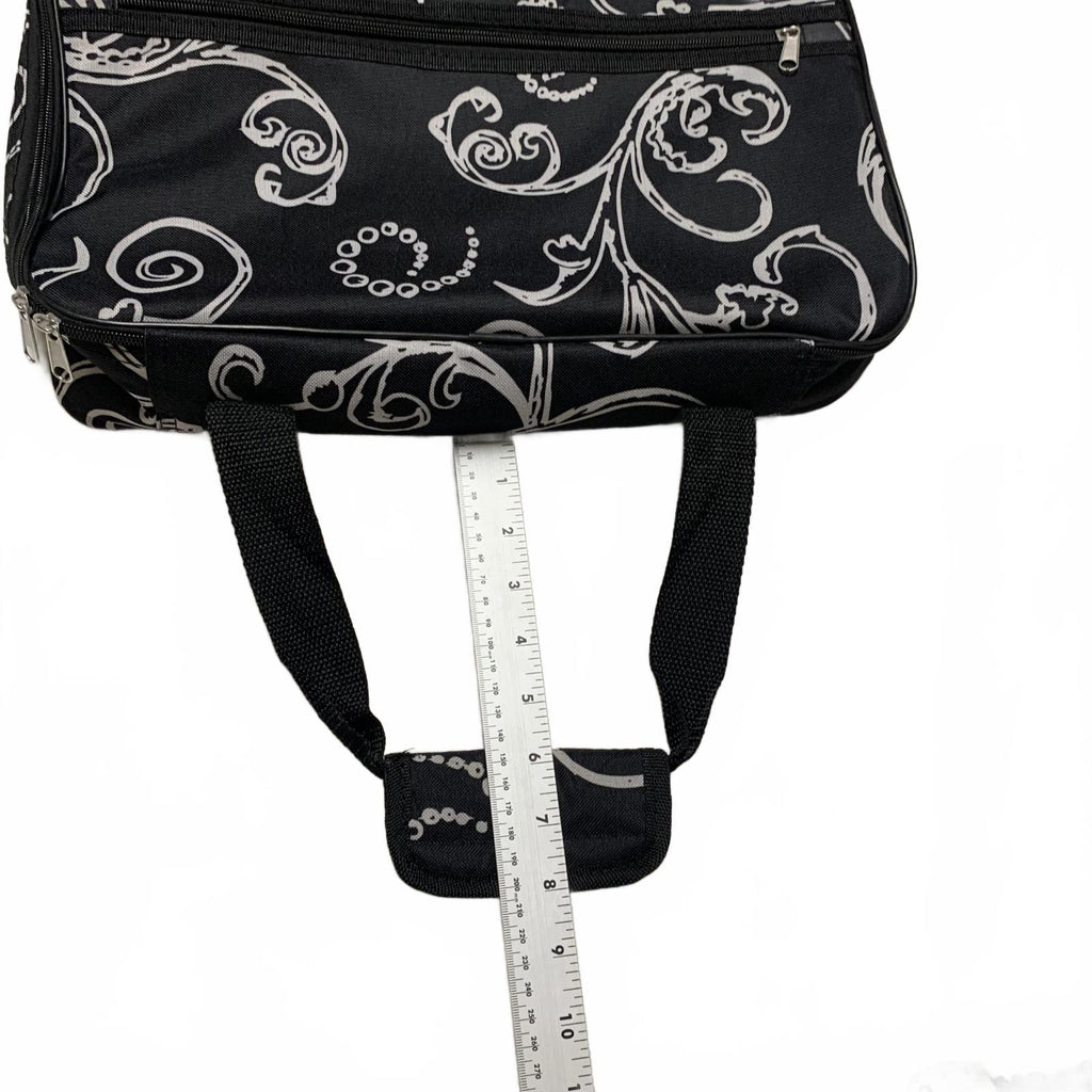 Bolsa para bandeja de comida caliente con diseño floral negro Home Essentials