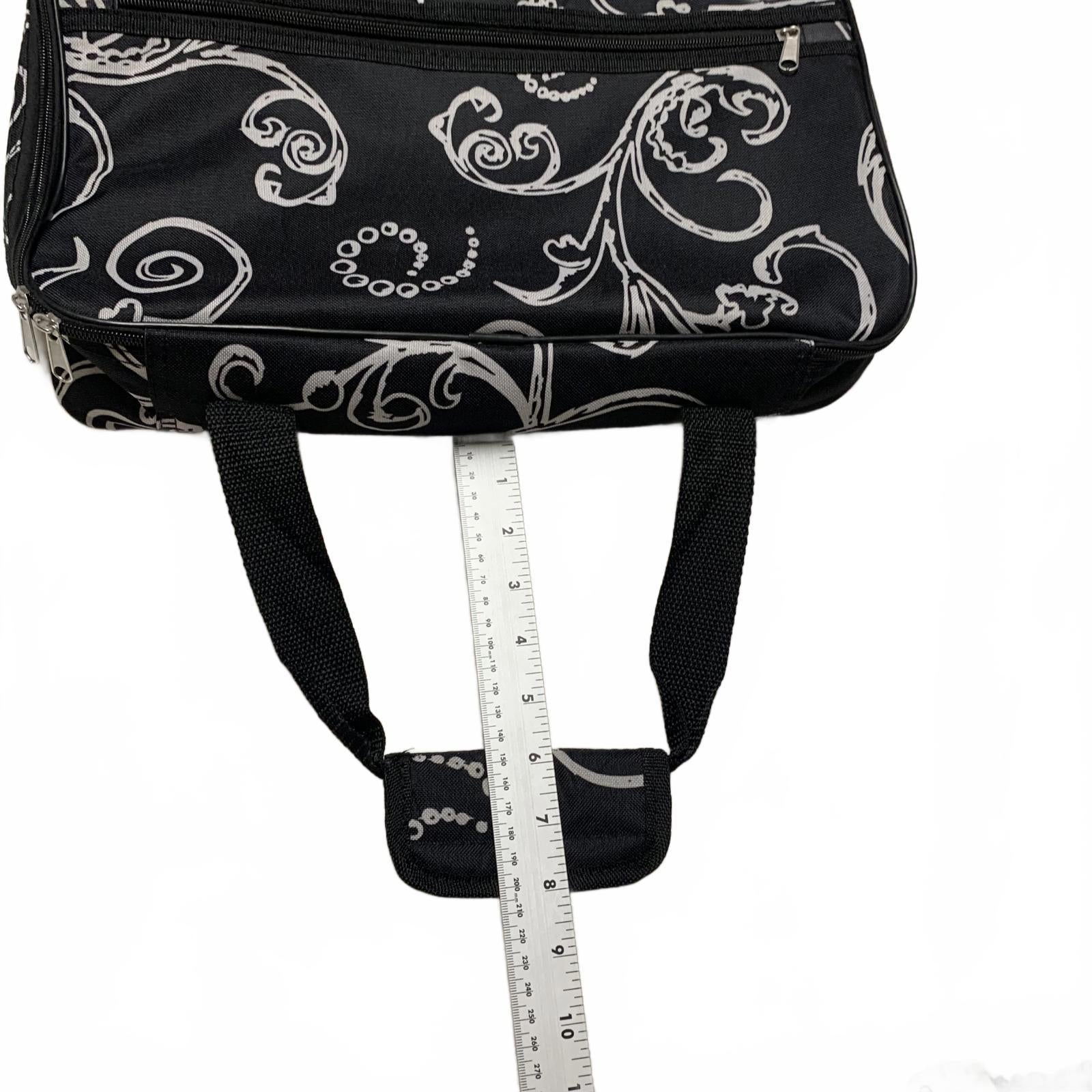 Bolsa para bandeja de comida caliente con diseño floral negro Home Essentials