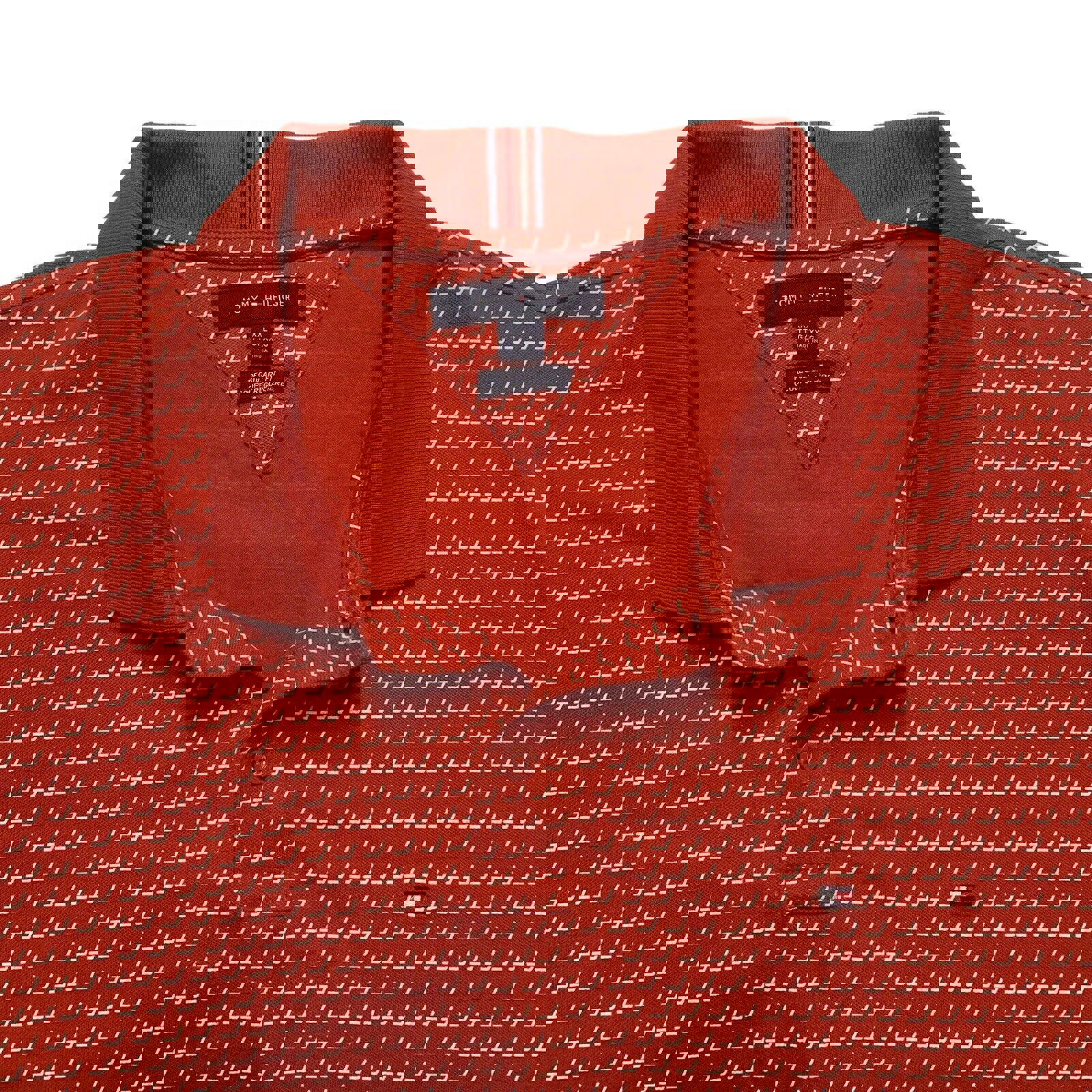 Polo Tommy Hilfiger XXL XXG TTG para hombre, rojo/naranja