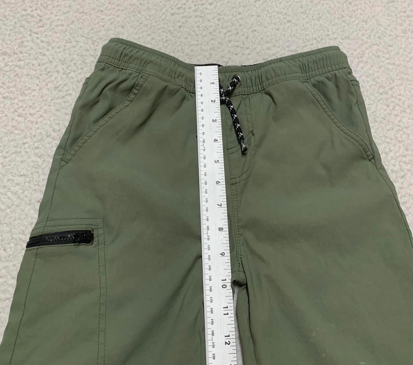 Pantalones cortos cargo vintage impermeables para niños, talla M (10/12), verde oliva, talla 24