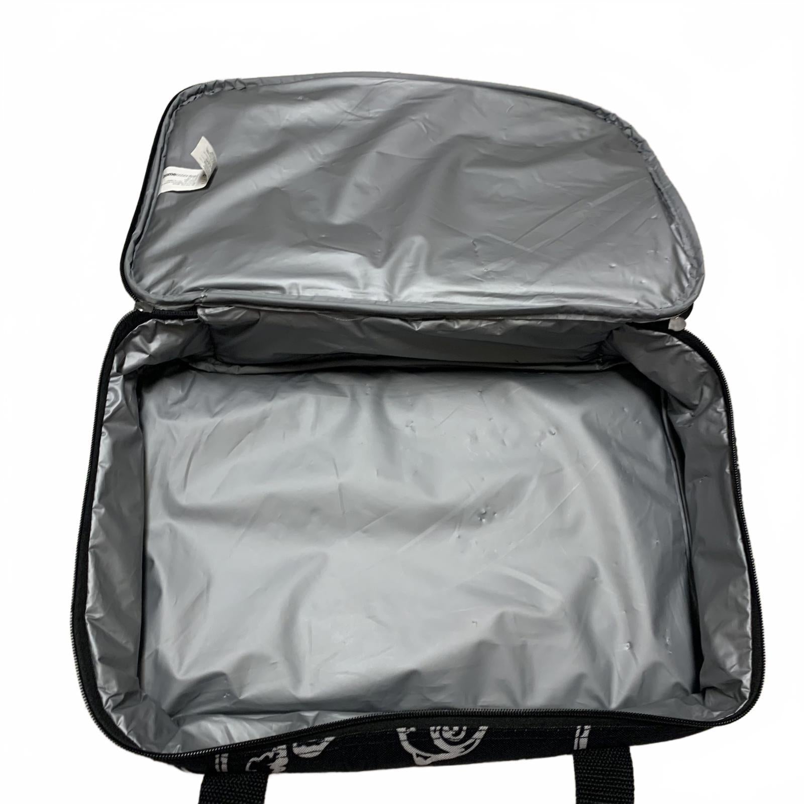 Bolsa para bandeja de comida caliente con diseño floral negro Home Essentials