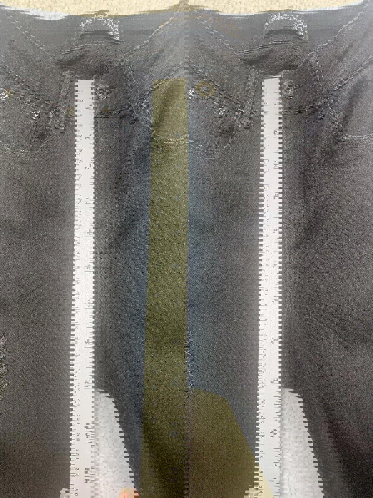 Pantalones vaqueros Monkey Ride Juniors Talla 3/29 Negros Ajustados Desgastados