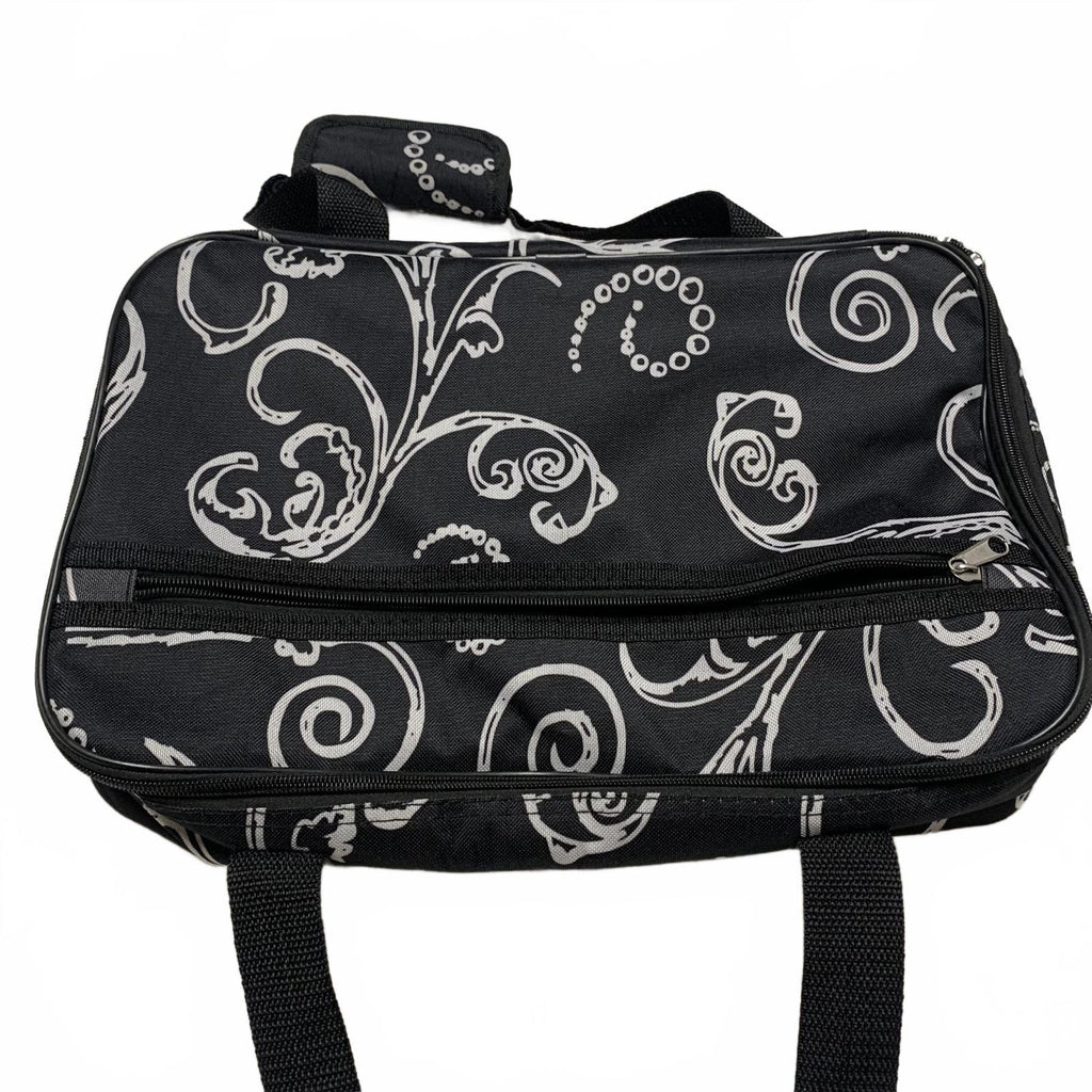 Bolsa para bandeja de comida caliente con diseño floral negro Home Essentials