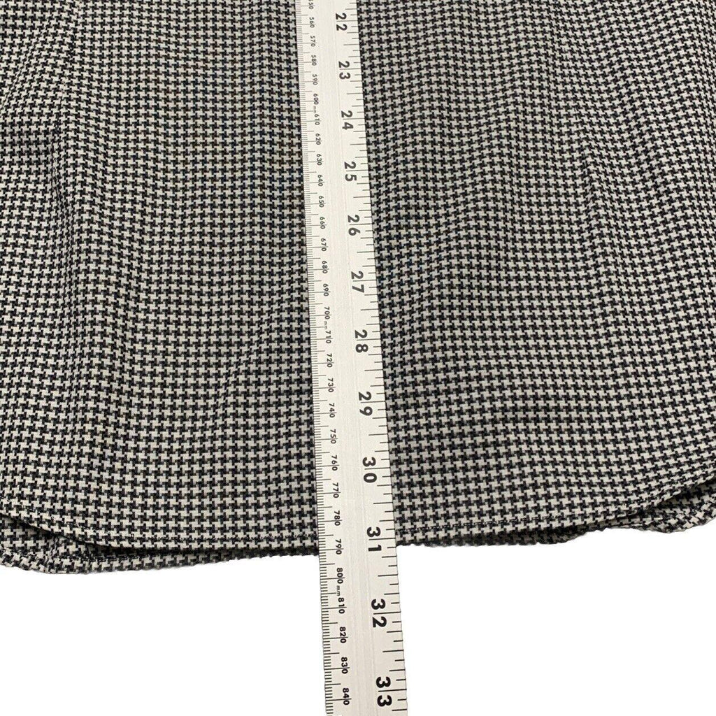 Camisa Saks Fifth Avenue para hombre, talla 16 1/2, gris, con estampado de pata de gallo, manga larga y botones