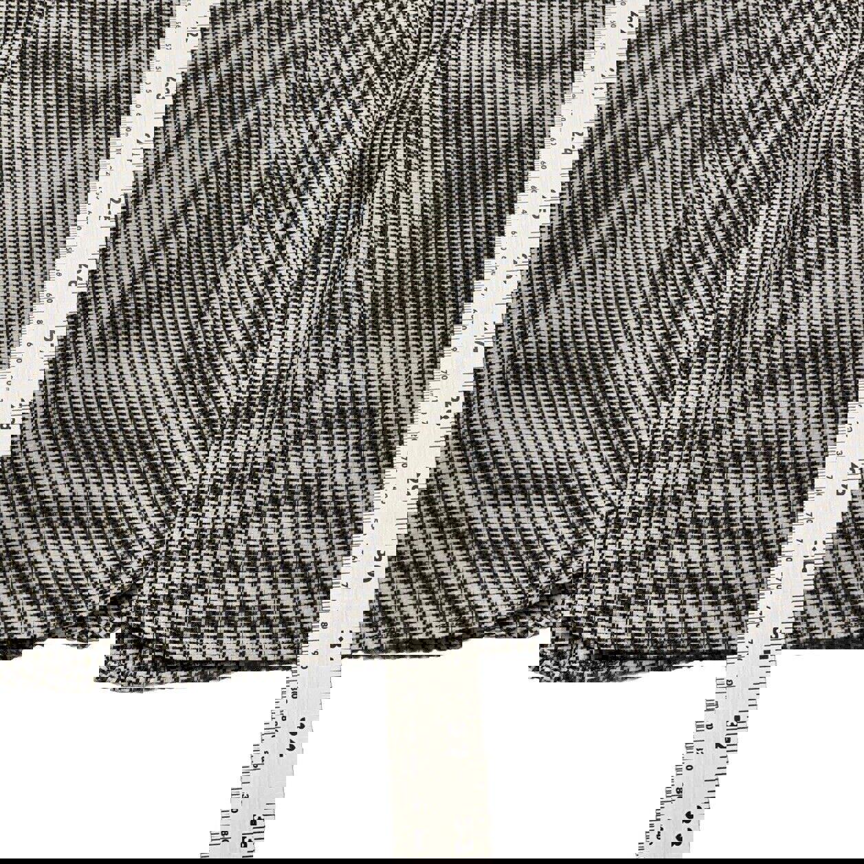 Saks Fifth Avenue Men Shirt 16 1/2 Gray Houndstooth Print Long Sleeve Button Up