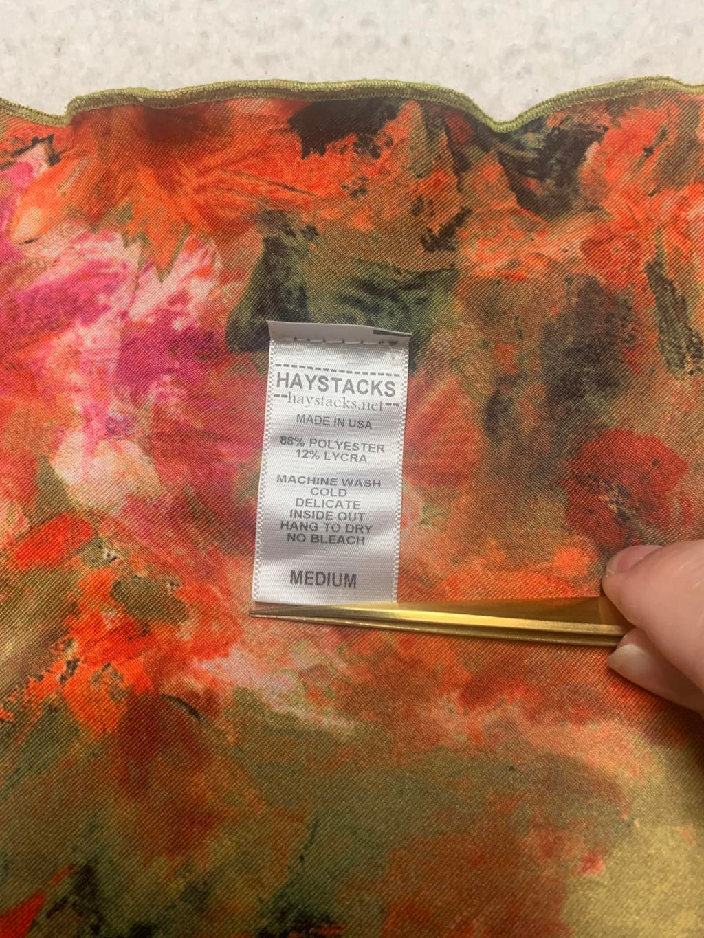 Haystacks Sz M Colorful Chic Floral Boho Artwear Reversible A- Line Skirt USA