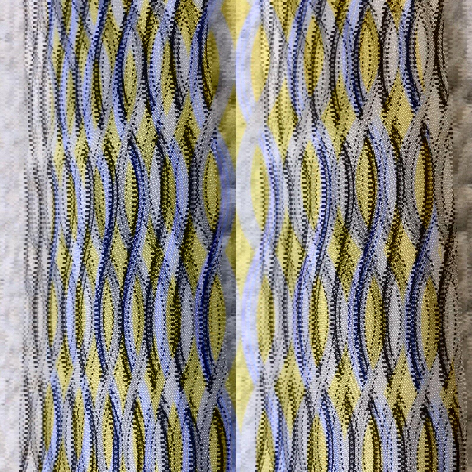 Corbata para hombre Umo Lorenzo, color amarillo, azul y gris, diseño italiano