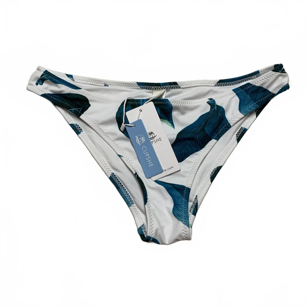 Braguita de bikini Cupshe para mujer, talla M, con estampado de hojas azules