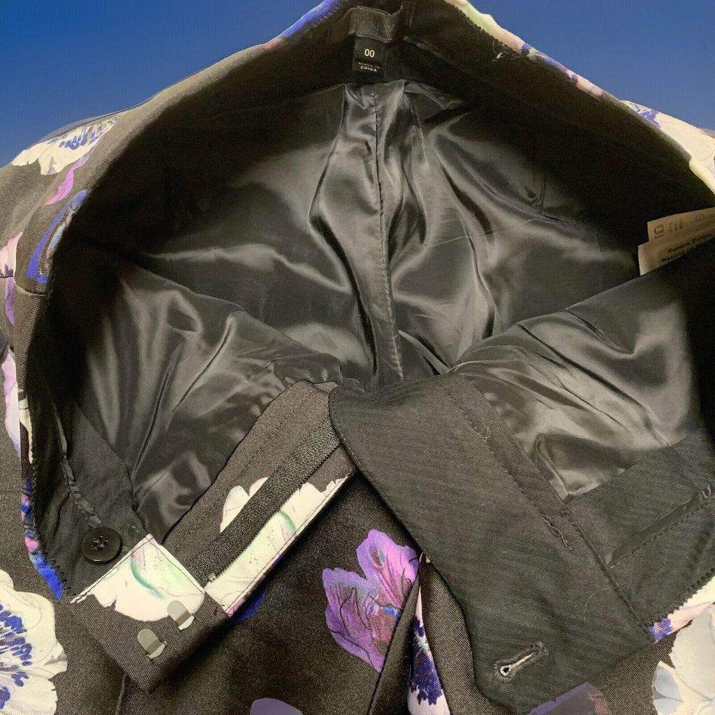 Pantalones de mujer J. Crew, talla 00, estampado floral de amapolas, corte cropped