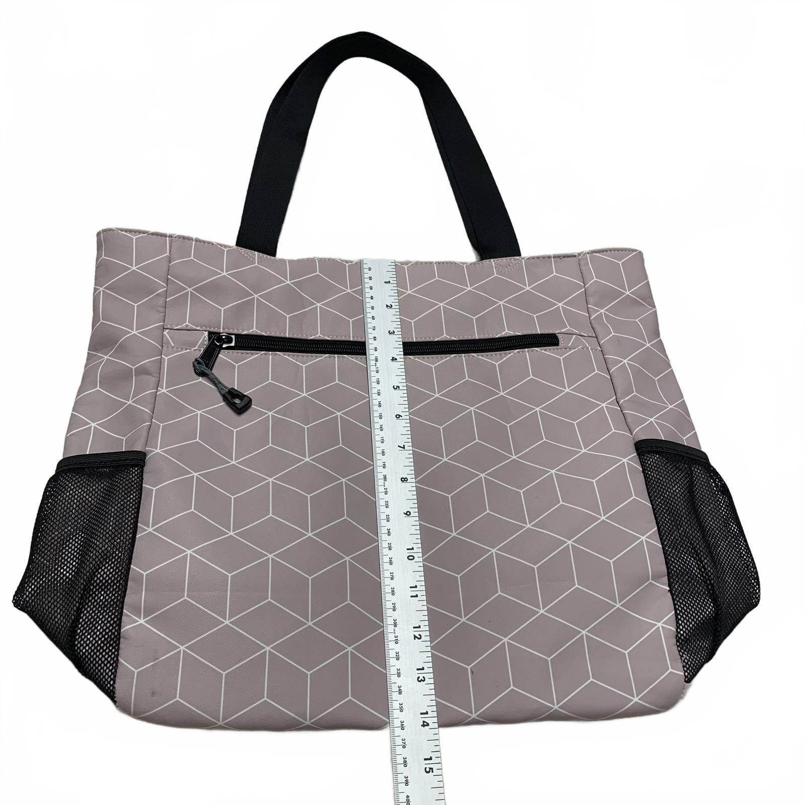 Bolso tote utilitario de hombro para mujer Esván con estampado floral lila