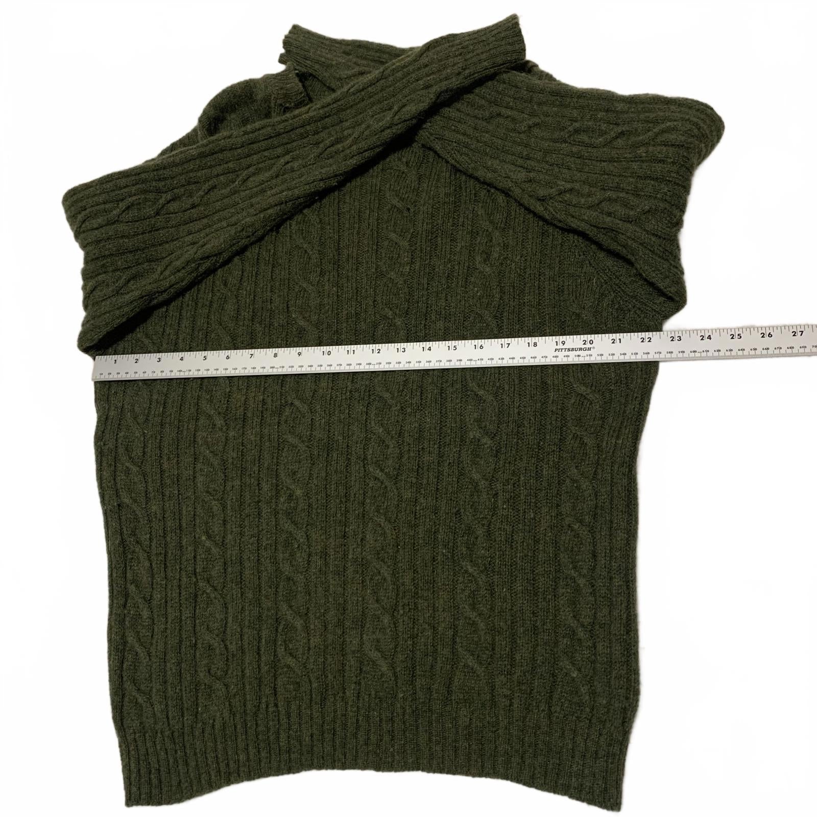 Suéter de lana Shetland verde oliva para mujer, talla M, colección Next Designer