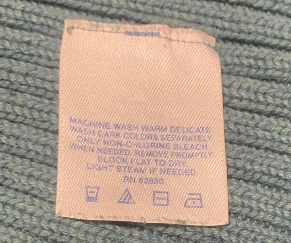 Suéter Lands' End de los años 90 para hombre, talla 38/40, cuello redondo, tejido acanalado, verde, fabricado en EE. UU.