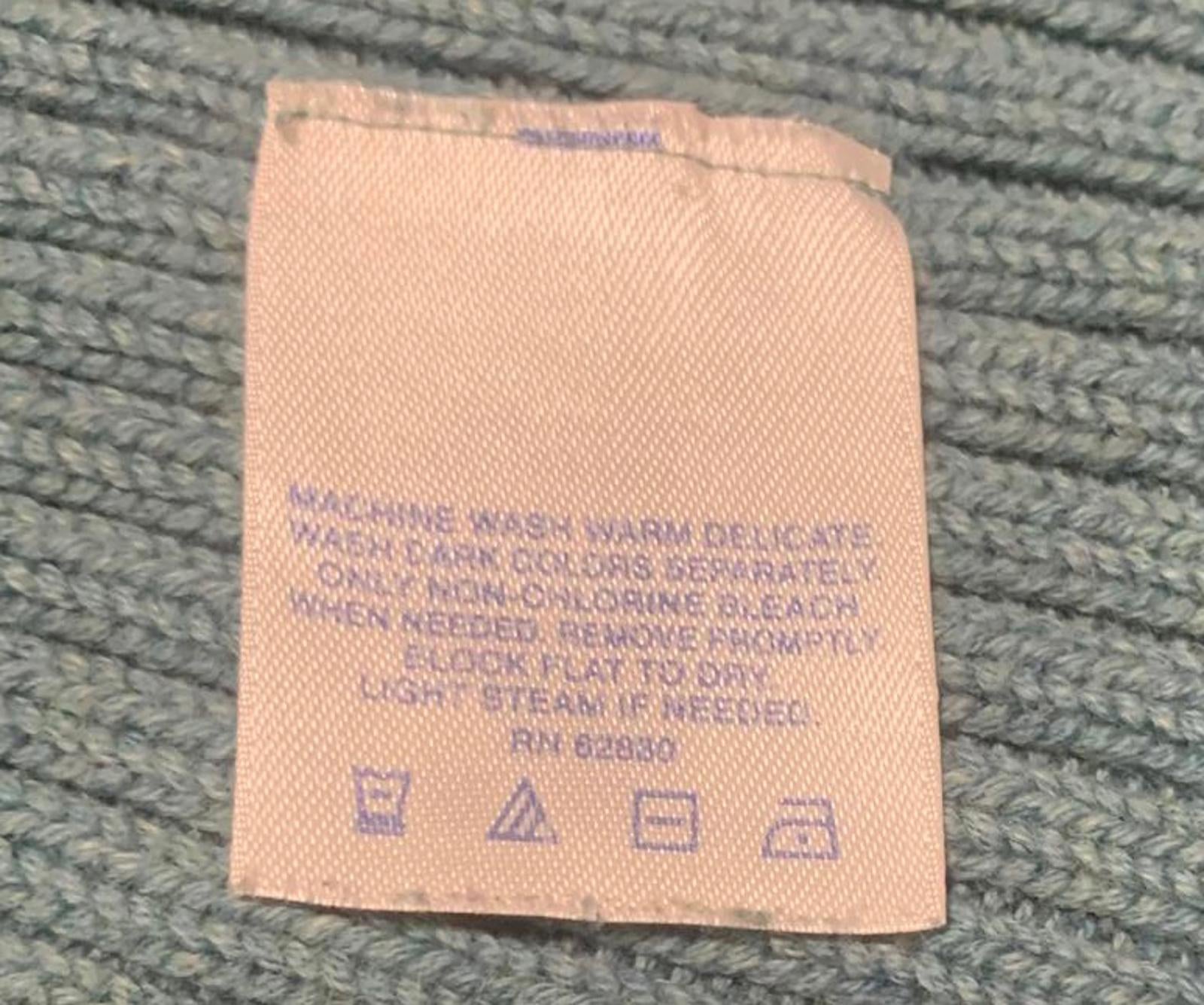 Suéter Lands' End de los años 90 para hombre, talla 38/40, cuello redondo, tejido acanalado, verde, fabricado en EE. UU.