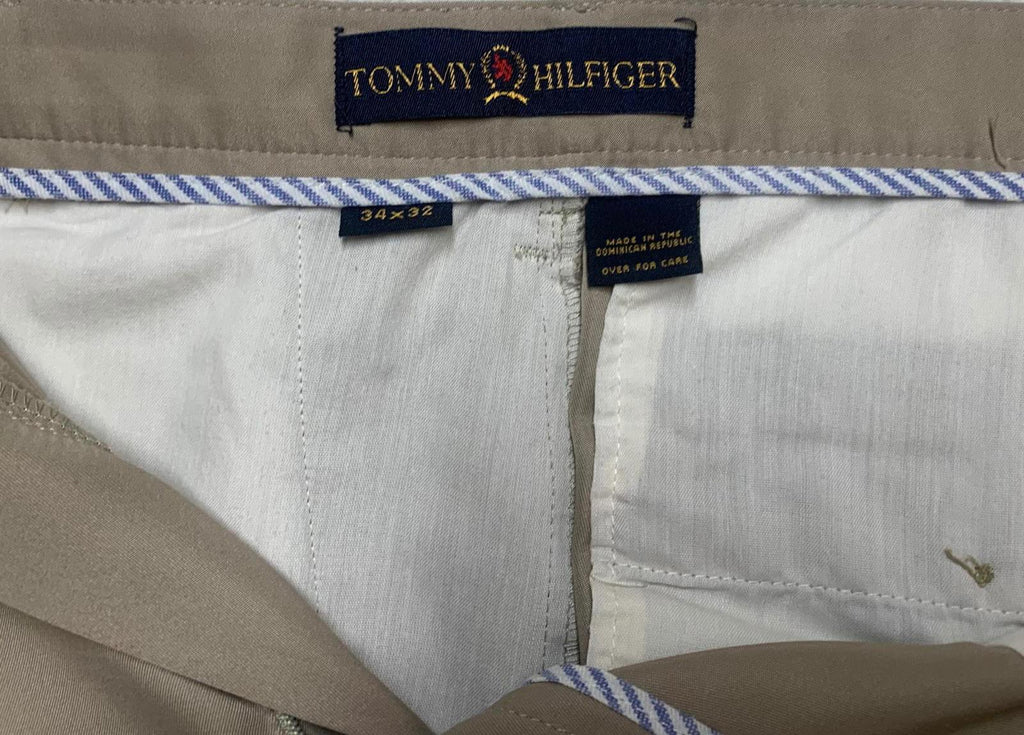 Tommy Hilfiger Men's Size 34x32 Khaki Wide-Leg Pants