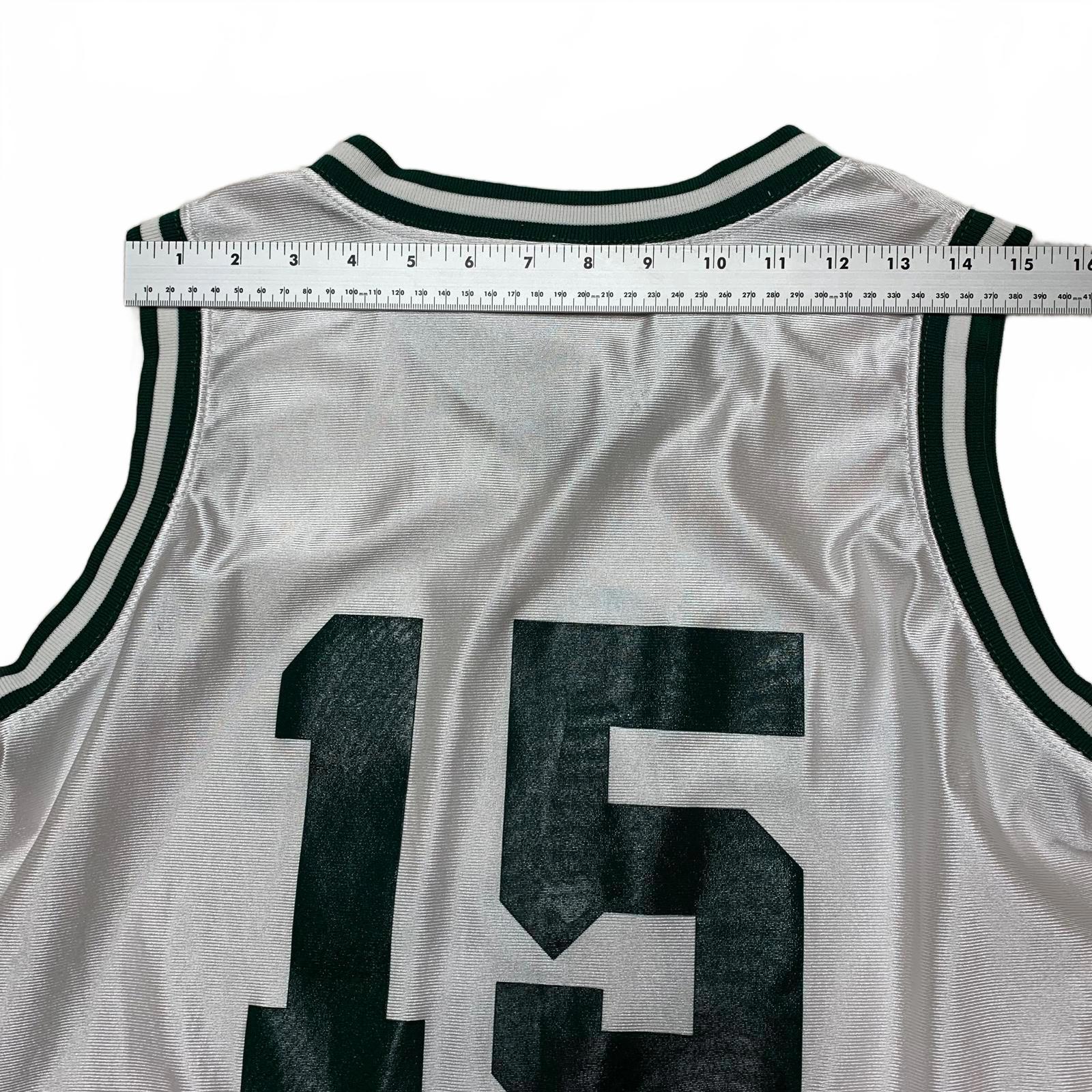 Vintage Nike Mens Raiders Basketball Jersey #15 Sz M White Late 90s Y2K